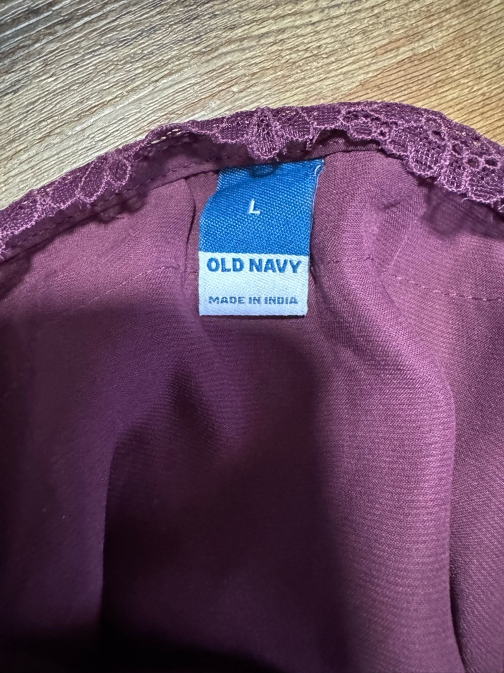 Old Navy Plum Lace-Trim Camisole - Picture 3 of 3
